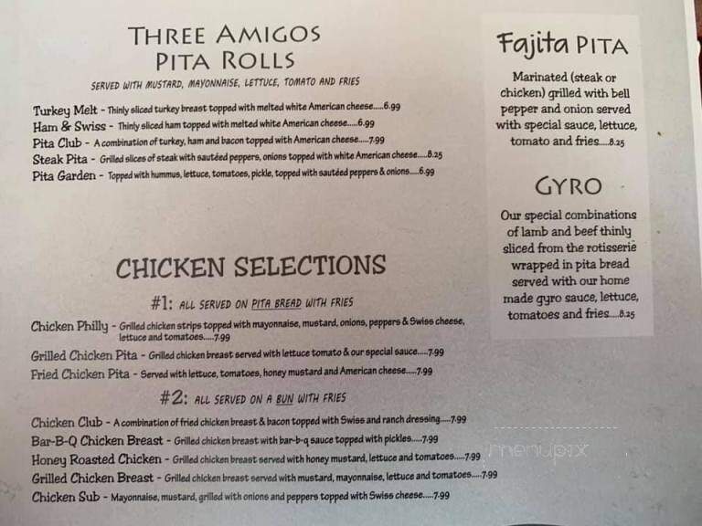 Three Amigos - Clanton, AL menu_pic