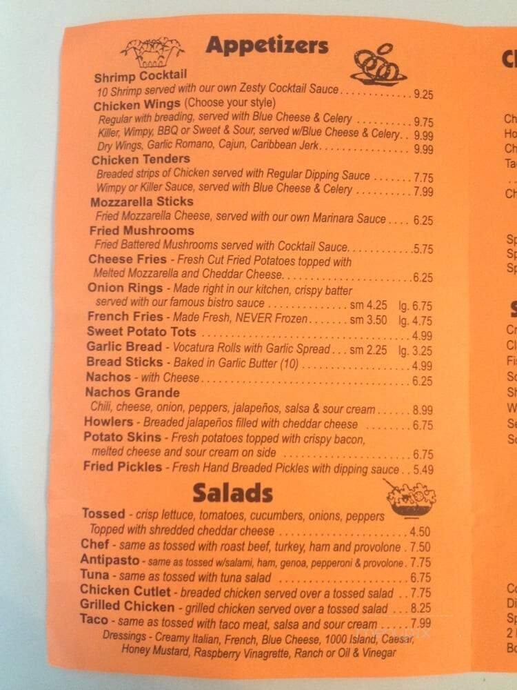 Horsebrook Cafe - Plainfield, CT menu_pic