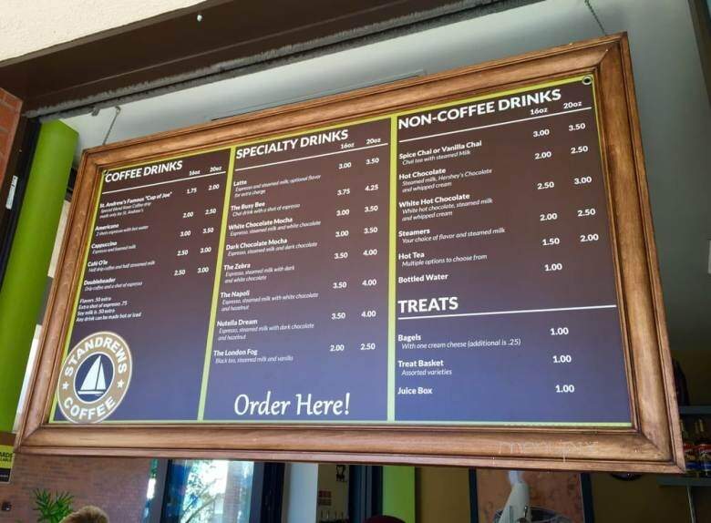 St Andrews Coffee Corner - Newport Beach, CA menu_pic