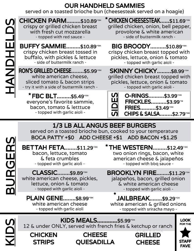 Florence Brewing - Florence, CO menu_pic