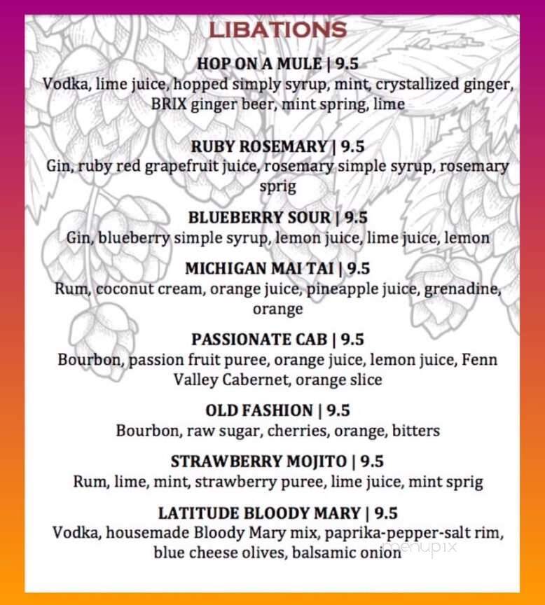 Latitude 42 Brewing Company - Kalamazoo, MI menu_pic