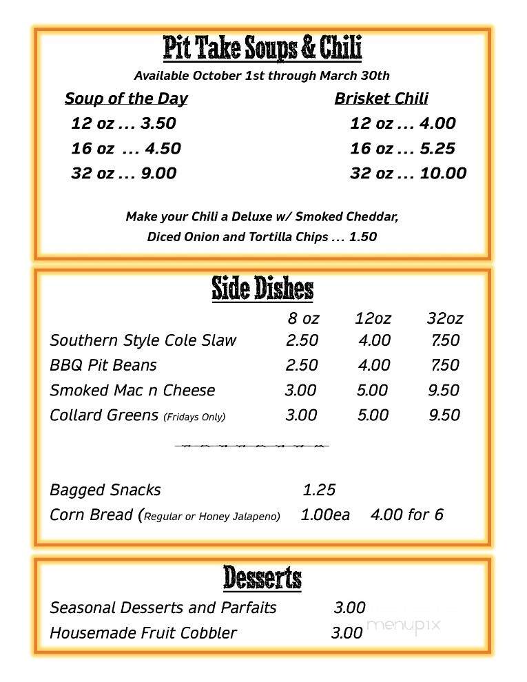 Pit Take BBQ - Greensburg, PA menu_pic