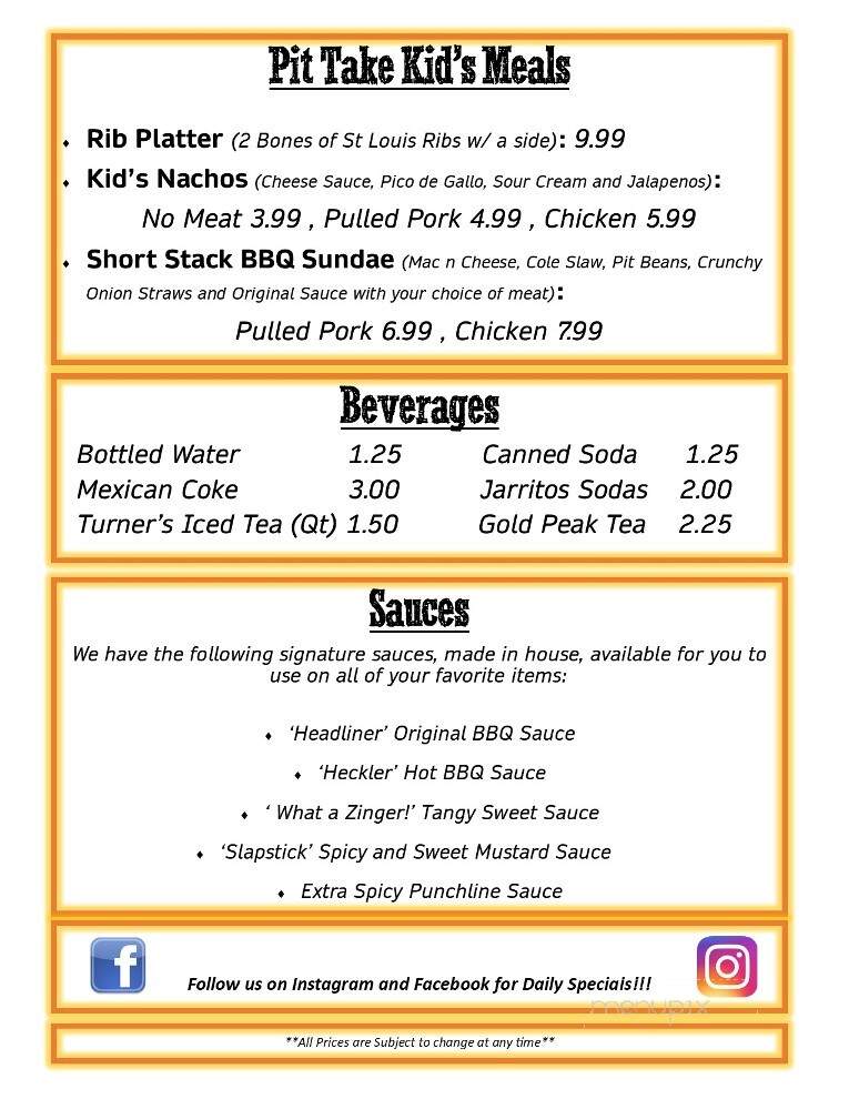 Pit Take BBQ - Greensburg, PA menu_pic