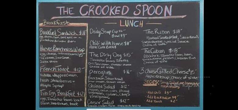The Crooked Spoon - Campbell River, BC menu_pic