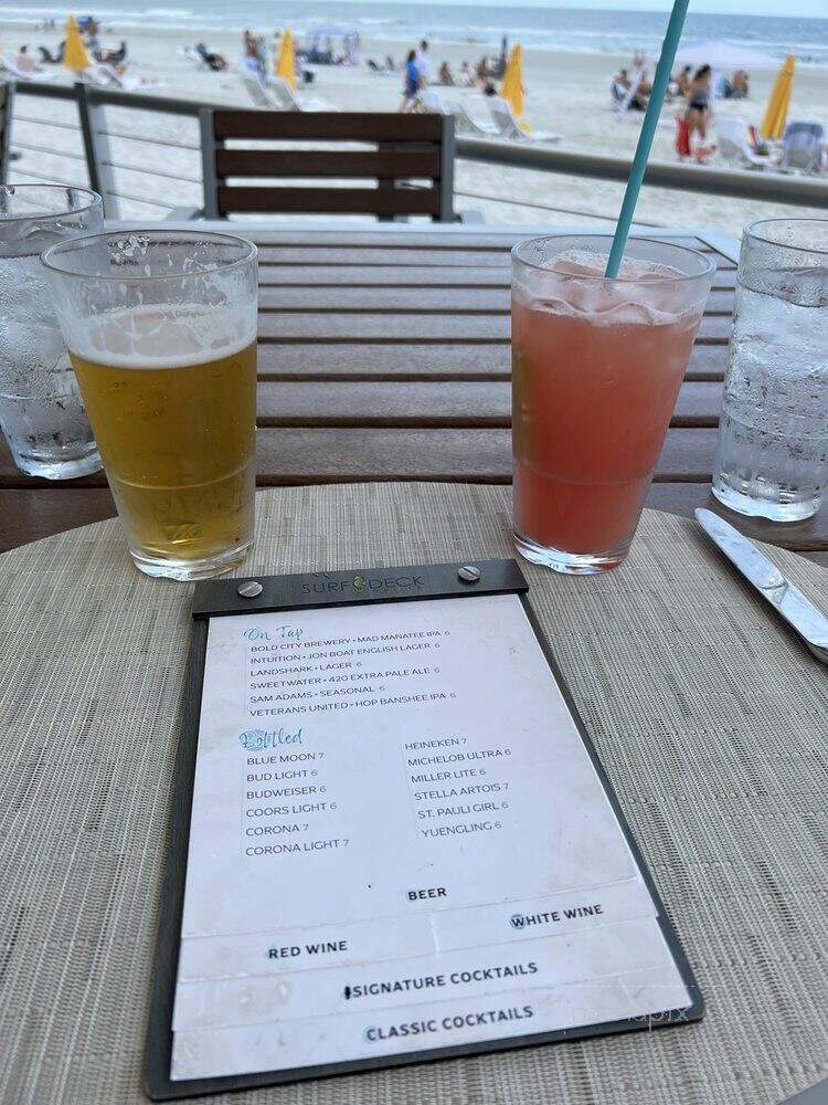 Surf Deck Grille - Ponte Vedra Beach, FL menu_pic