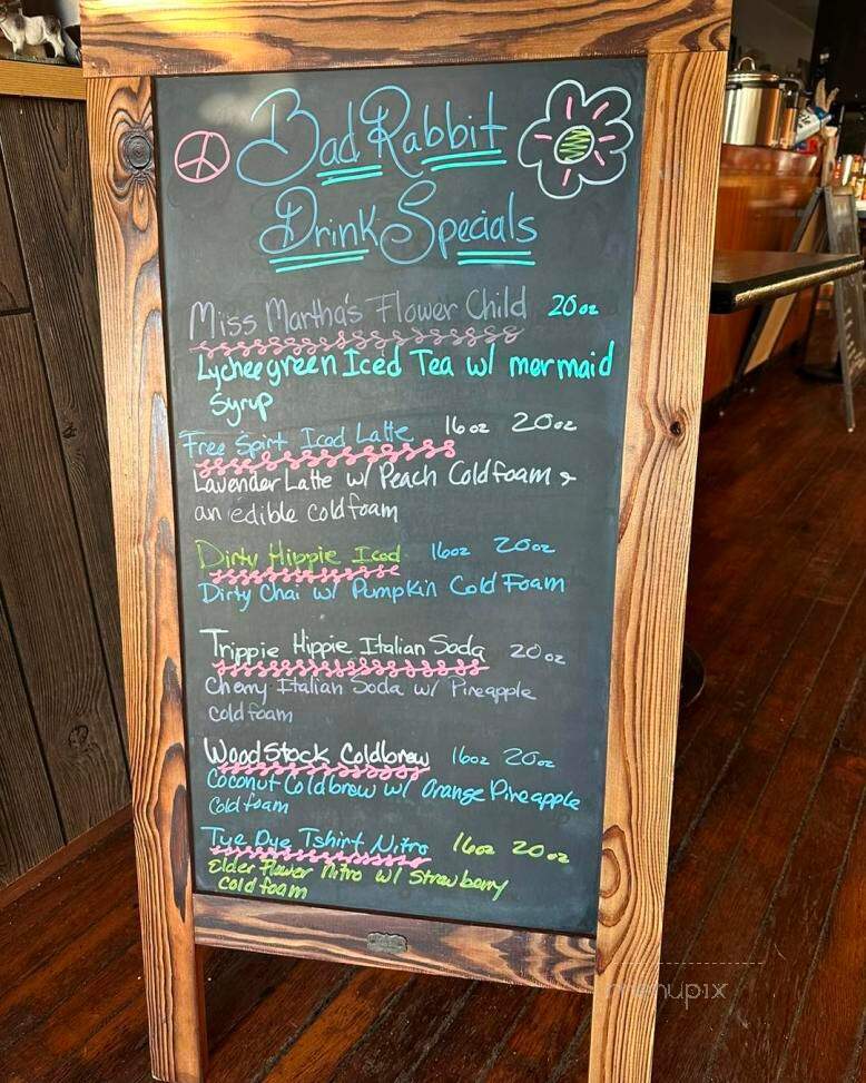 Bad Rabbit Cafe & Roastery - Scottdale, PA menu_pic