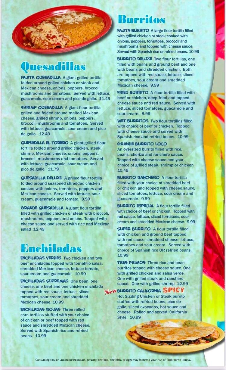 Pueblo Real - Girard, PA menu_pic