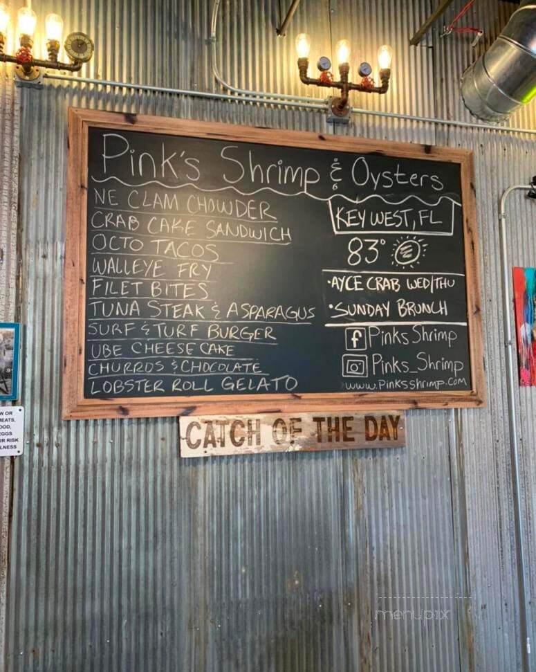 Pink's Shrimp & Oysters - Palatine, IL menu_pic