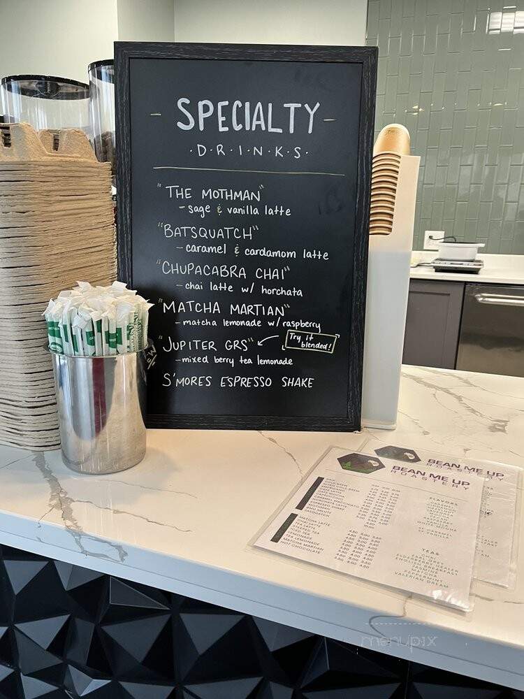 Bean Me Up Roastery - Munster, IN menu_pic