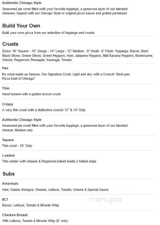 East Of Chicago - Findlay, OH menu_pic