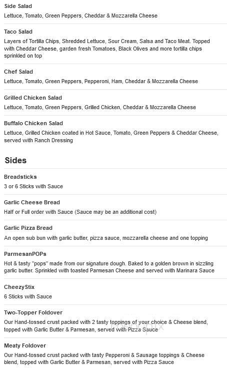 East Of Chicago - Findlay, OH menu_pic
