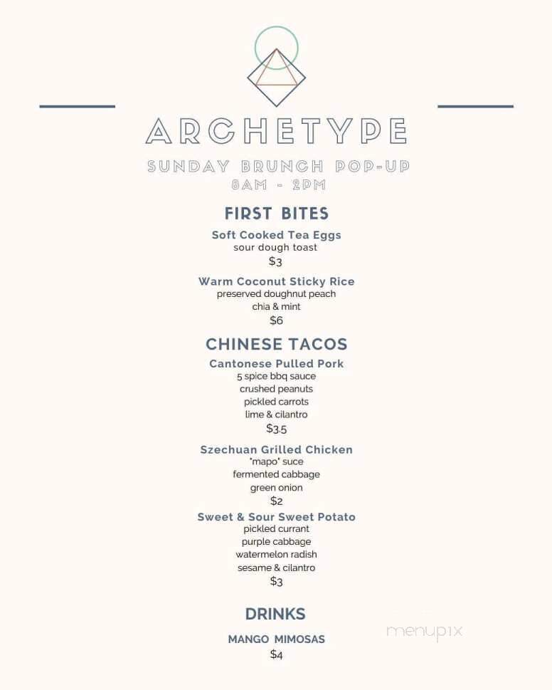 Archetype Coffee - Omaha, NE menu_pic
