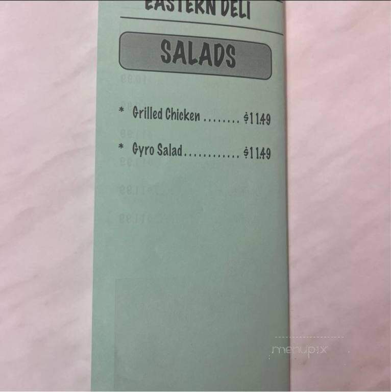 Eastern Deli - Grand Rapids, MI menu_pic