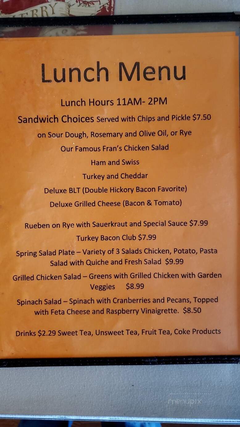 Dutch Maid Bakery - Tracy City, TN menu_pic