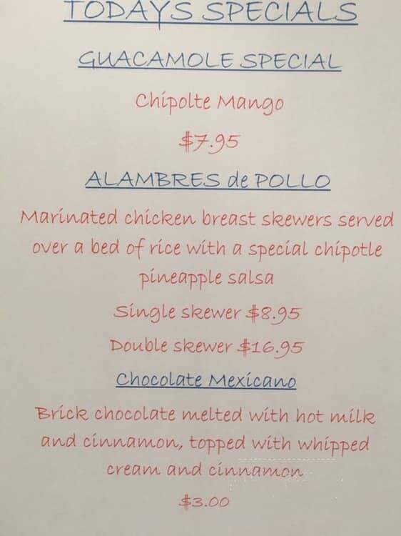 De Campana - Bensenville, IL menu_pic