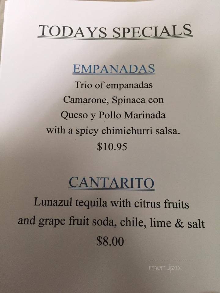 De Campana - Bensenville, IL menu_pic