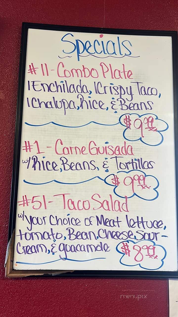 El Jardin Restaurant & Bakery - Beeville, TX menu_pic