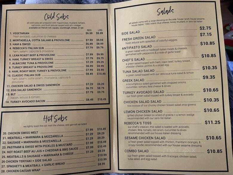 Rebecca's Cafe - Carson, CA menu_pic