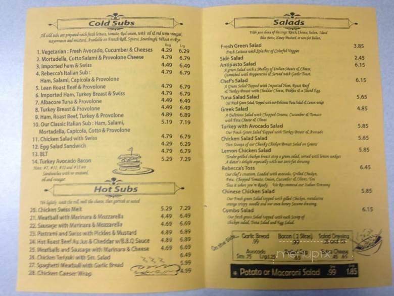 Rebecca's Cafe - Carson, CA menu_pic