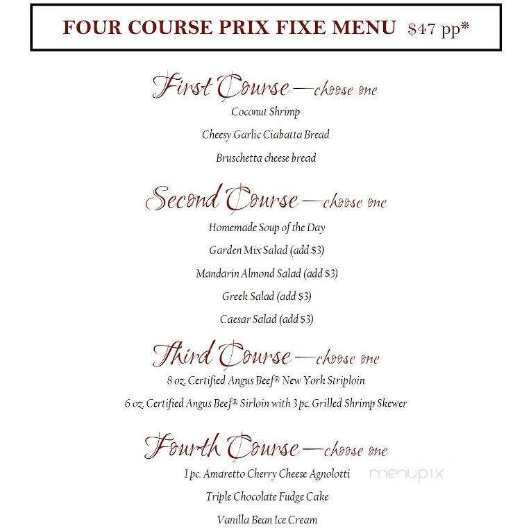 Berc's Steak House - Peterborough, ON menu_pic