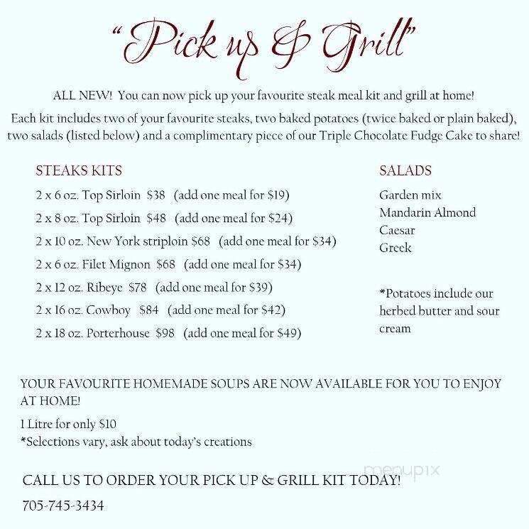 Berc's Steak House - Peterborough, ON menu_pic