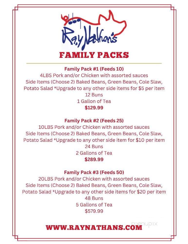 RayNathan's - Gastonia, NC menu_pic
