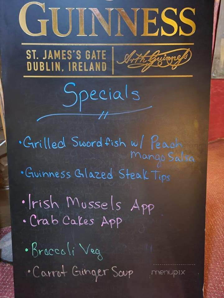 JL Sullivans Irish Pub and Restaurant - Thornton, NH menu_pic