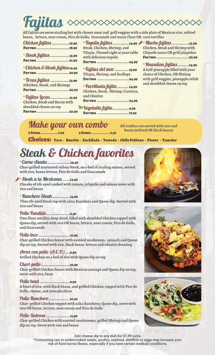 Casa Carrion - Lyman, SC menu_pic