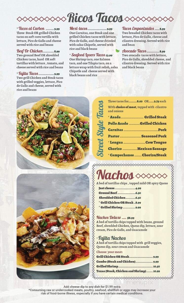 Casa Carrion - Lyman, SC menu_pic