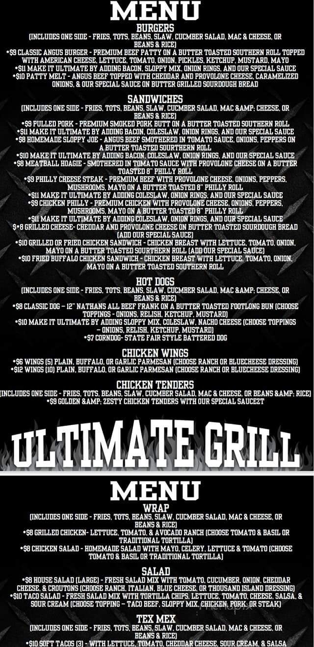 Ultimate Grill - Pierson, FL menu_pic