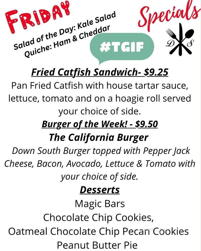 Down South To Go Cafe & Catering - Canton, NC menu_pic