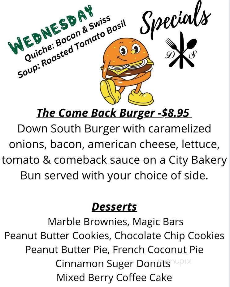 Down South To Go Cafe & Catering - Canton, NC menu_pic