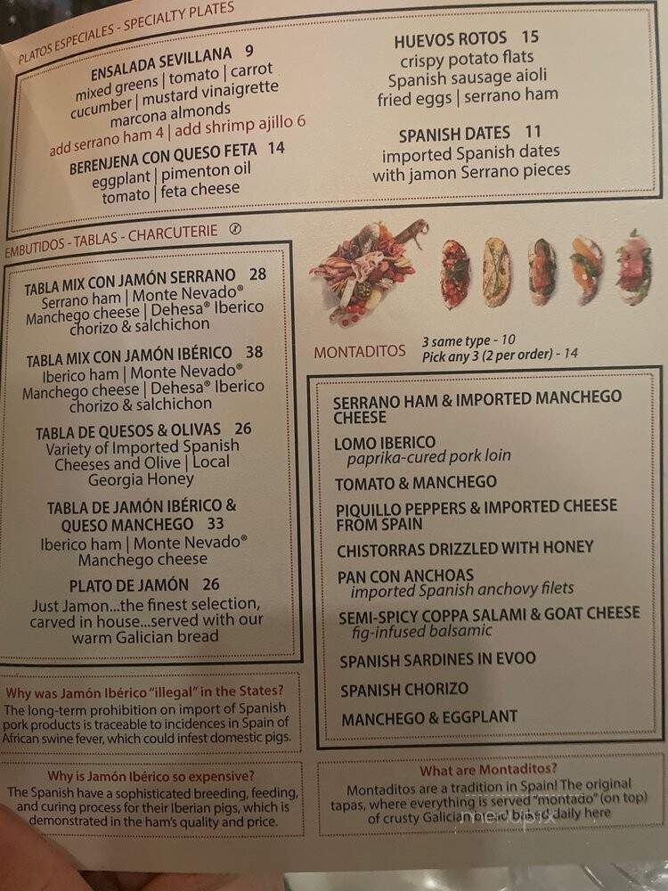 Madrid Spanish Taverna - Columbia, MD menu_pic