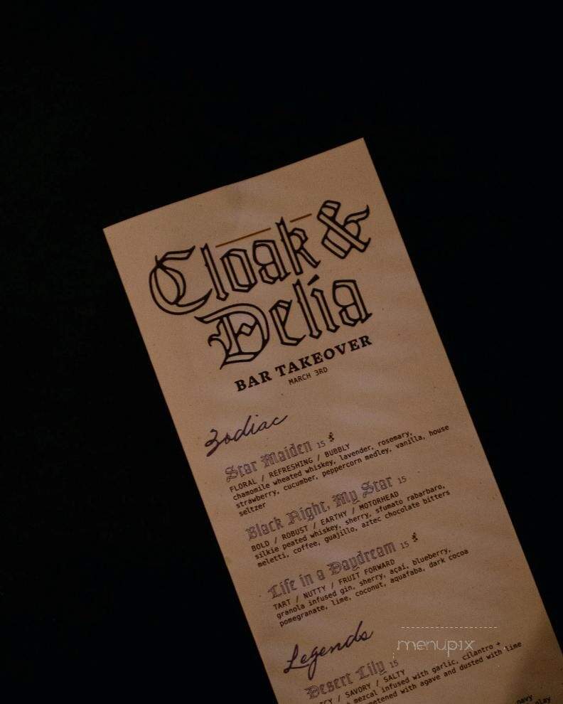Cordelia - Cleveland, OH menu_pic