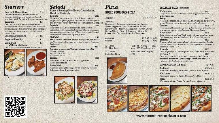 Mamma Franca's Pizzeria - Brooksville, FL menu_pic