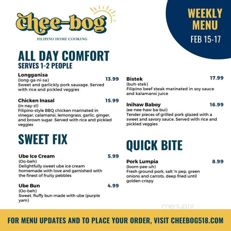 Chee-Bog - Cohoes, NY menu_pic