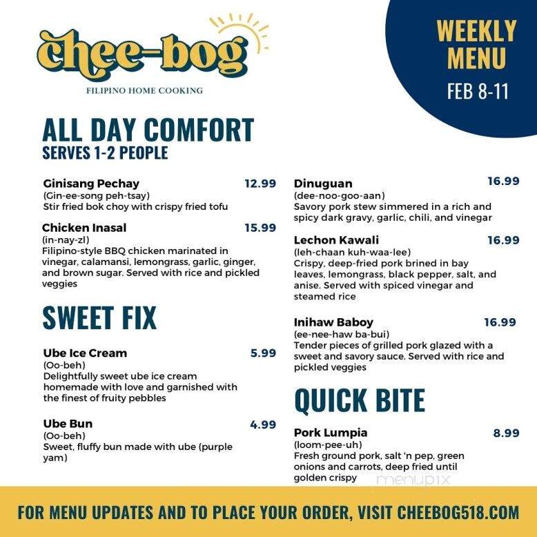 Chee-Bog - Cohoes, NY menu_pic