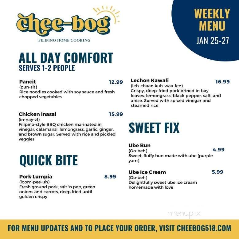 Chee-Bog - Cohoes, NY menu_pic