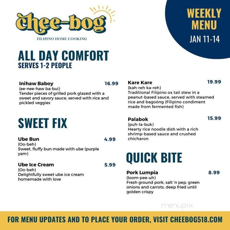 Chee-Bog - Cohoes, NY menu_pic