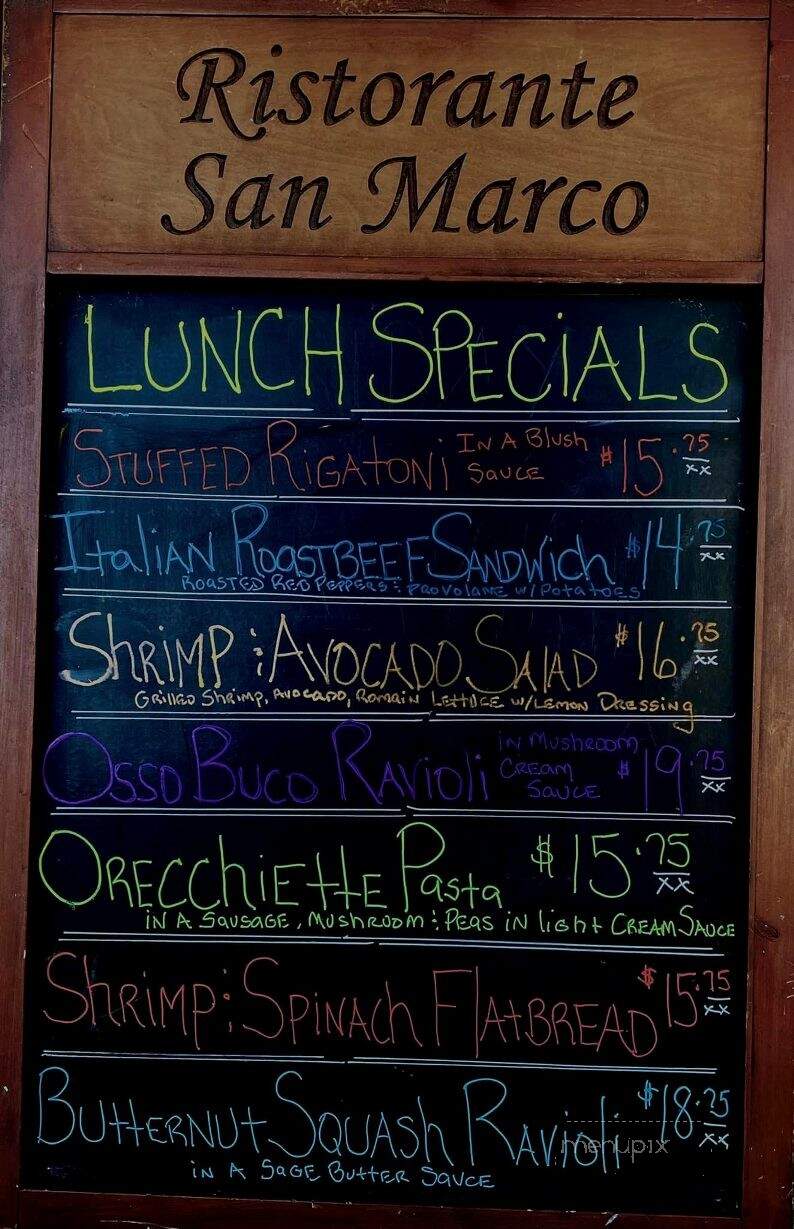 Ristorante San Marco - Venice, FL menu_pic