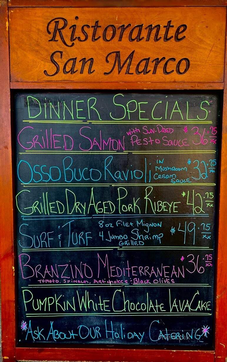 Ristorante San Marco - Venice, FL menu_pic