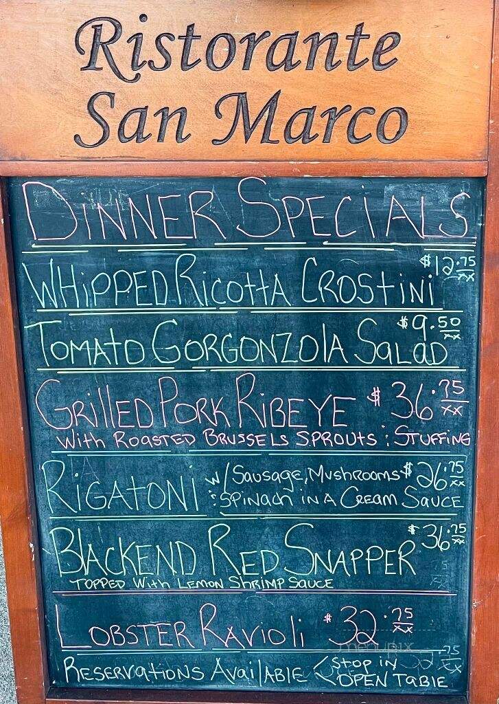 Ristorante San Marco - Venice, FL menu_pic