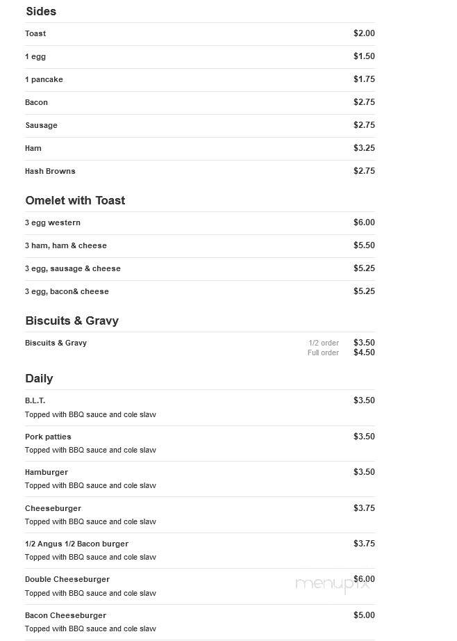 Wheeler's Cafe - Seaton, IL menu_pic