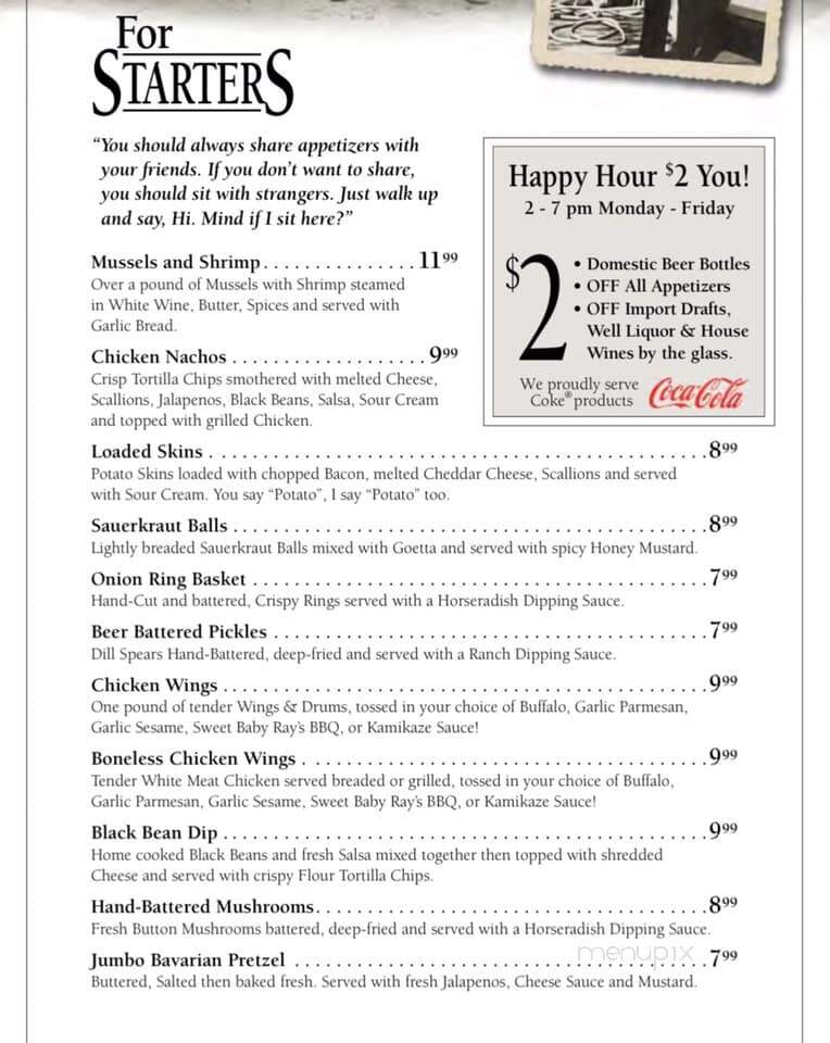 Old Bag of Nails - Pickerington, OH menu_pic