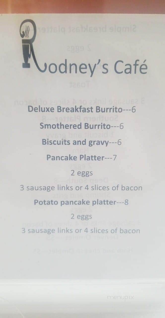 Rodney's Cafe - Oshkosh, WI menu_pic
