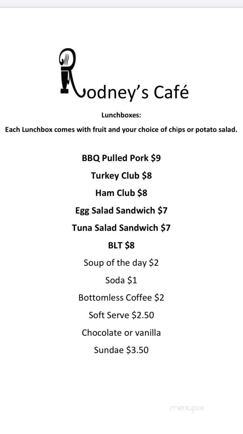 Rodney's Cafe - Oshkosh, WI menu_pic