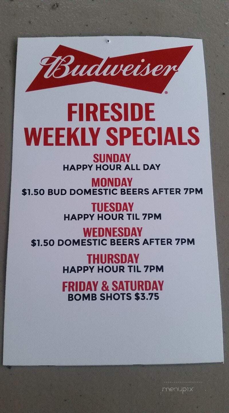 Fireside Lounge - Atlantic, IA menu_pic