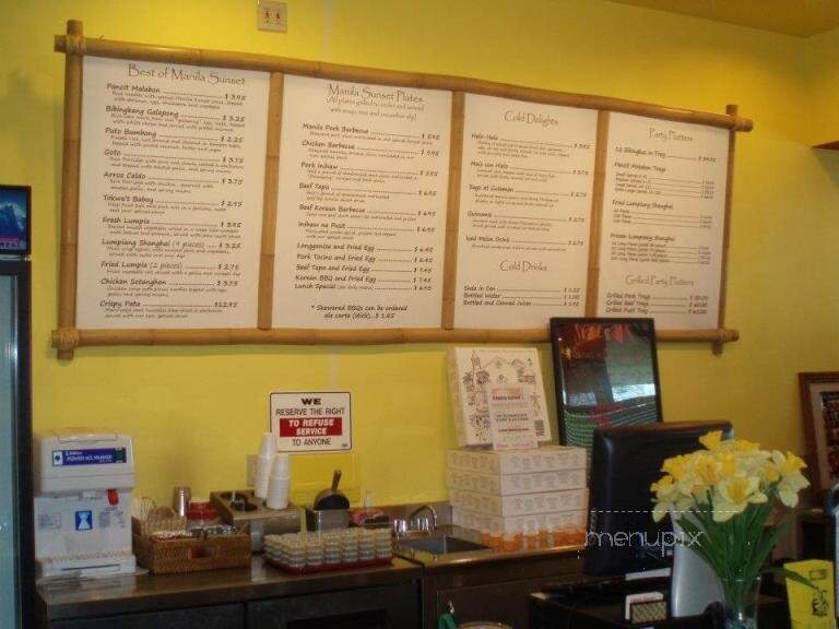 Manila Sunset Grille - Rancho Cucamonga, CA menu_pic