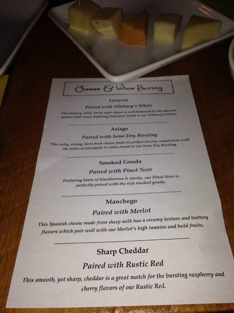 The Saratoga Winery - Saratoga Springs, NY menu_pic