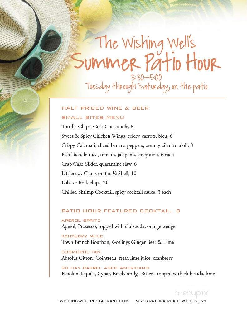 Wishing Well Restaurant - Gansevoort, NY menu_pic
